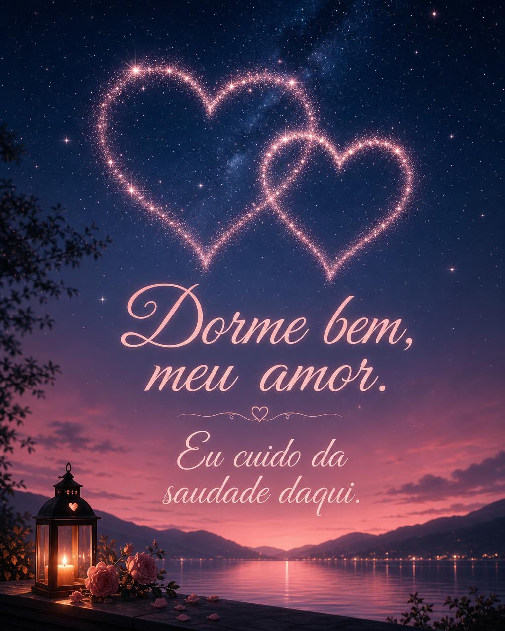 Dorme bem, meu amor. Eu cuido da saudade daqui. - Frases de Impacto