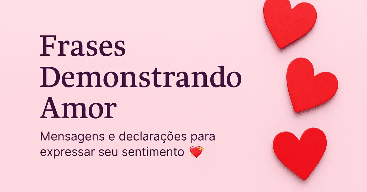 Frases Demonstrando Amor, Palavras que Falam com o Coração